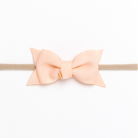Pippa Grosgrain Bow - Petal Peach