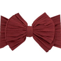 Jumbow Cable Knit Knot - Burgundy