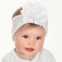 Dahlia Flower Headband - White