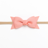 Pippa Grosgrain Bow - Coral