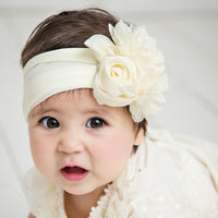 Couture Flower Headwrap - Ivory