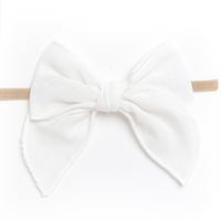 Kai Fable Linen Bow - Off White