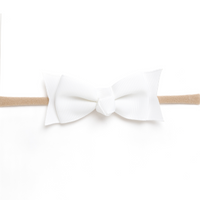 Pippa Grosgrain Bow - White