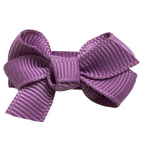 Mini Bow Knot Snap Clip - Amethyst