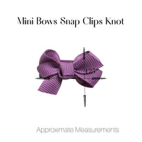 Mini Bow Knot Snap Clip- Tornado Blue