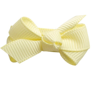 Mini Bow Knot Snap Clip - Baby Maize