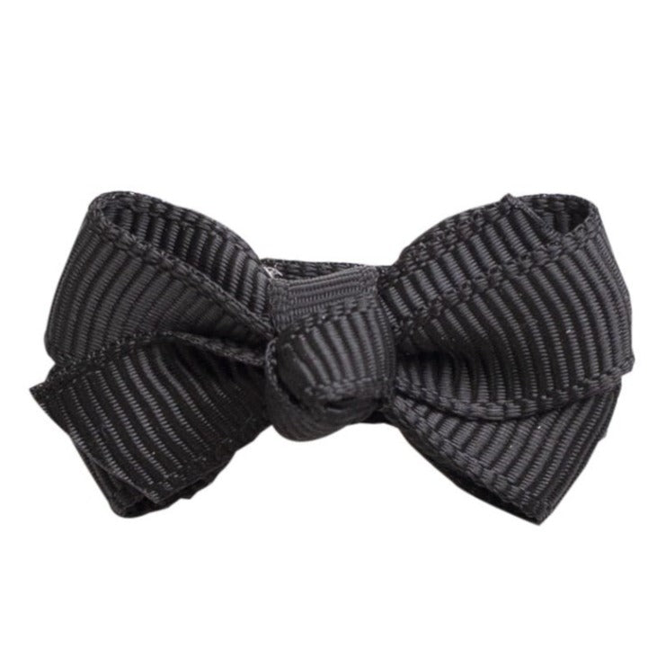 Mini Bow Knot Snap Clip - Black