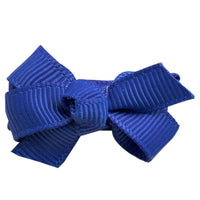 Mini Bow Knot Snap Clip - Cobalt