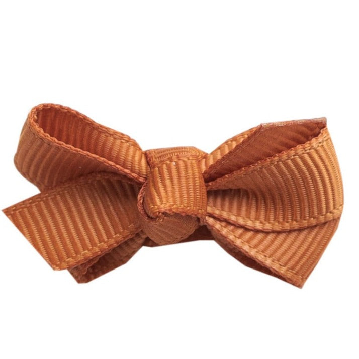 Mini Bow Knot Snap Clip - Copper