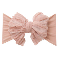 Jumbow Ruffle Bow - Vintage Blush