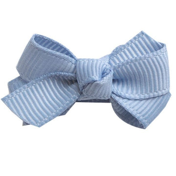 Mini Bow Knot Snap Clip - French Blue