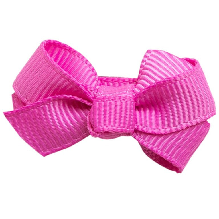 Mini Bow Knot Snap Clip - Garden Rose