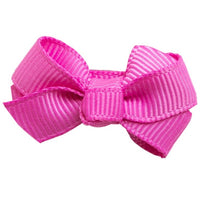 Mini Bow Knot Snap Clip - Garden Rose
