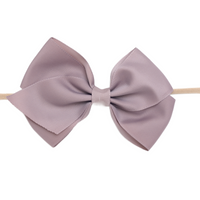 Ella Grosgrain Bow Nylon Headband - Ginger Snap
