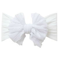 Jumbow Ruffle Bow - White