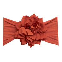 Dahlia Flower Headband - Rust