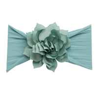 Dahlia Flower Headband - Capri Blue