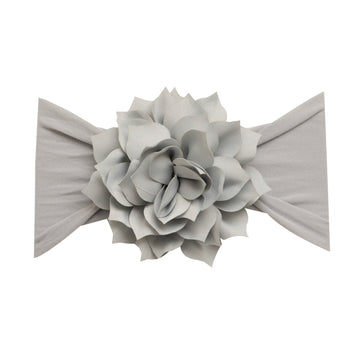 Dahlia Flower Headband - Pearl Grey