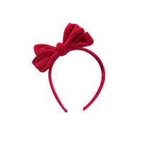 Ariela Velvet Bow Hard Headband - 18 Colors