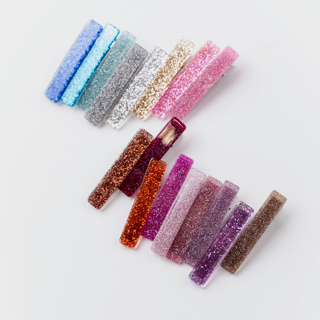 Bar Hair Clip - 14 Glitter - Non Slip Clip