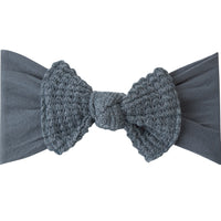 Ari Waffle Bow Headwrap - Slate