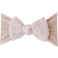 Ari Waffle Bow Headwrap - Oat