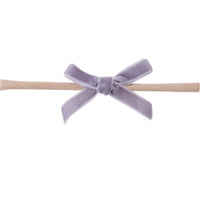 EVIE Velvet Mini Bow - Silver Grey