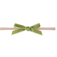 EVIE Velvet Mini Bow - Pistachio