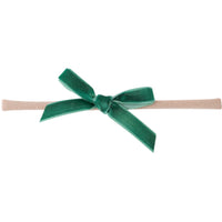 EVIE Velvet Mini Bow - Emerald