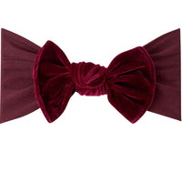 Kate Velvet Bow Headwrap - Cranberry