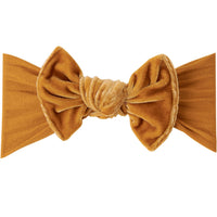 Kate Velvet Bow Headwrap - Gold