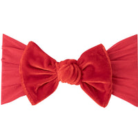 Kate Velvet Bow Headwrap - Red