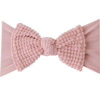 Ari Waffle Bow Headwrap - Blush