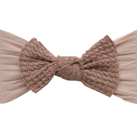 Ari Waffle Bow Headwrap - Hazelnut