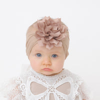 Dahlia Flower Headband - Hazelnut