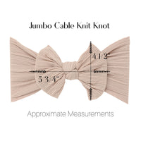Jumbow Cable Knit Knot - White