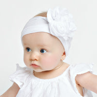 Couture Flower Headband - White