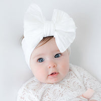 Jumbow Cable Knit Knot - White