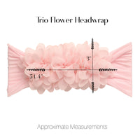 Trio Flower Headband - Burgundy
