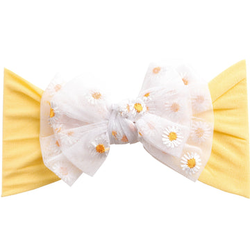 Daisy Flower  Headband - Yellow