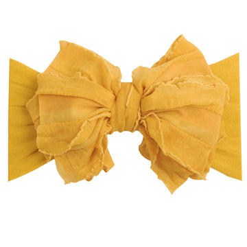 Jumbow Ruffle Bow - Mustard