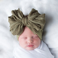 Jumbow Ruffle Bow - Olive