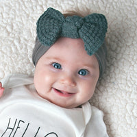Ari Waffle Bow Headwrap - Slate
