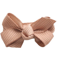 Mini Bow Knot Snap Clip - Natural