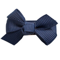 Mini Bow Knot Snap Clip - Navy