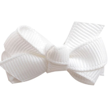 Mini Bow Knot Snap Clip - Off White