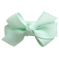 Mini Bow Knot Snap Clip - Pastel Green