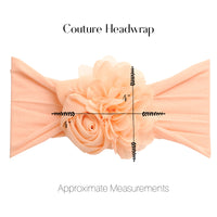 Couture Flower Headband - Peach