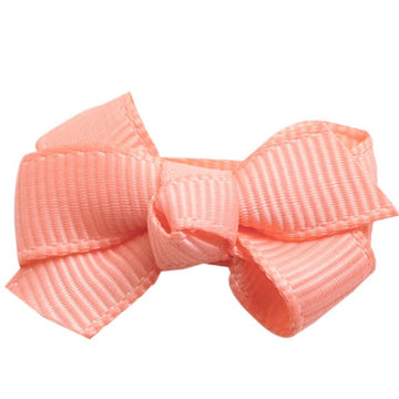 Mini Bow Knot Snap Clip - Peach