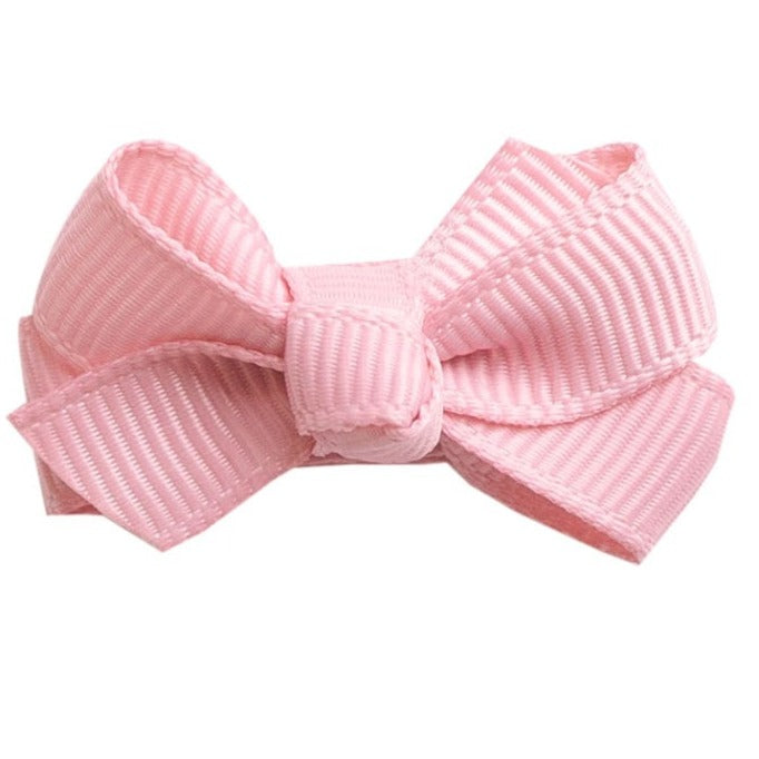 Mini Bow Knot Snap Clip - Peony
